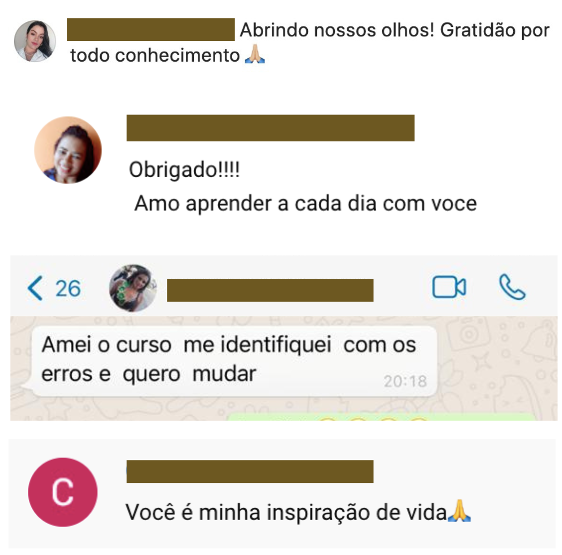 depoimentos